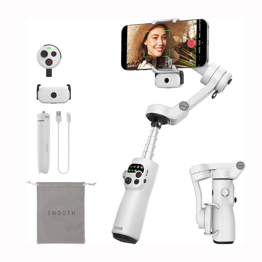 ESTABILIZADOR GIMBALL ZHIYUN SMOOTH Q5 ULTRA COMBO PARA CELULARES CON IA - 1