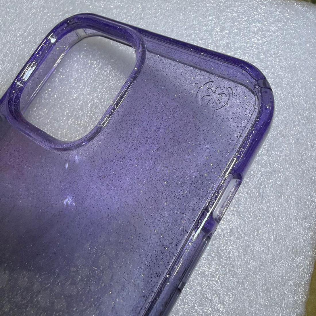 FUNDA SPECK PRESIDIO PERFECT CLEAR GLITTER + GRIPS IPHONE 12/13 PRO MAX - LILA - 2