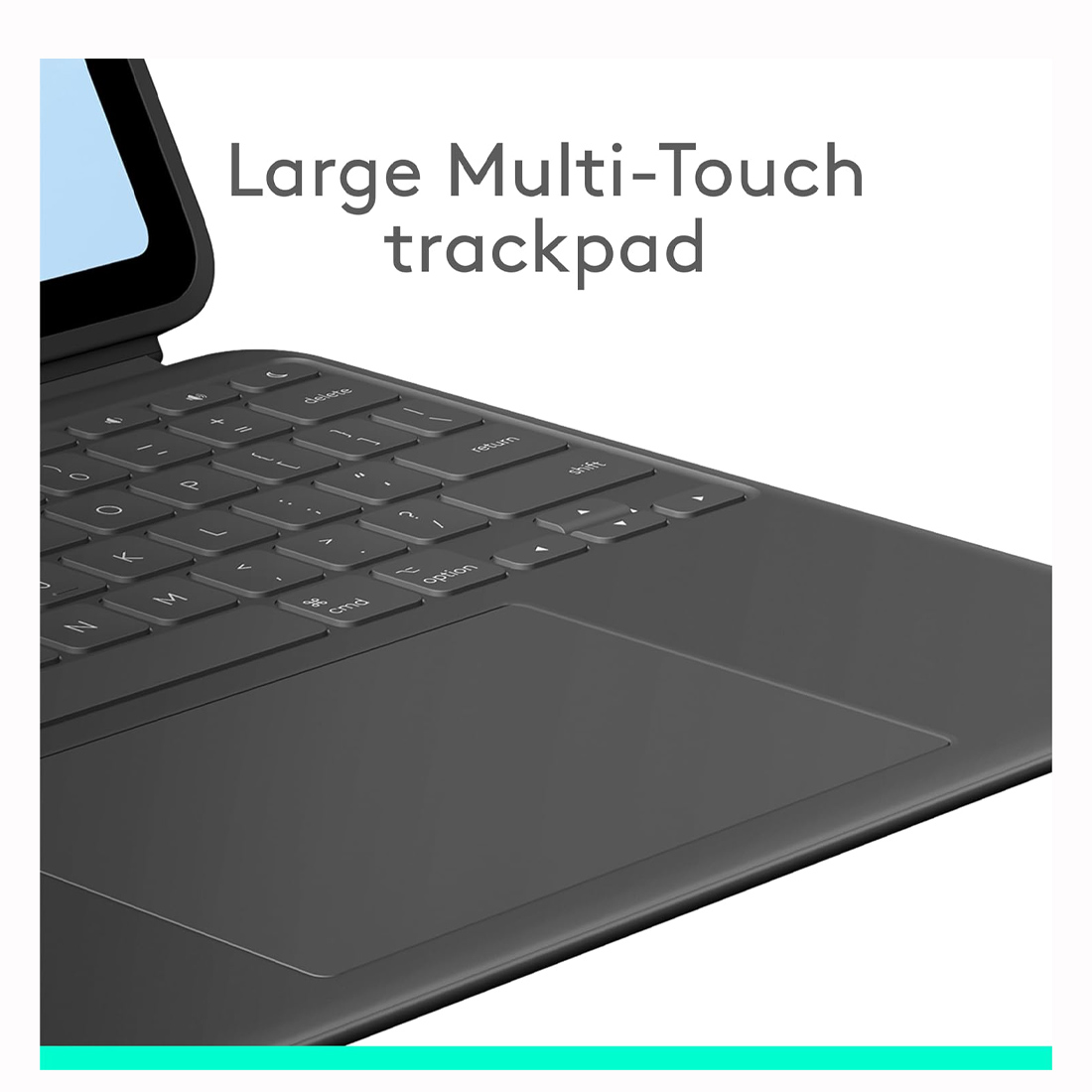 TECLADO LOGITECH COMBO TOUCH IPAD AIR 11 M2 M3 M4 -  DARK GRAY - 2