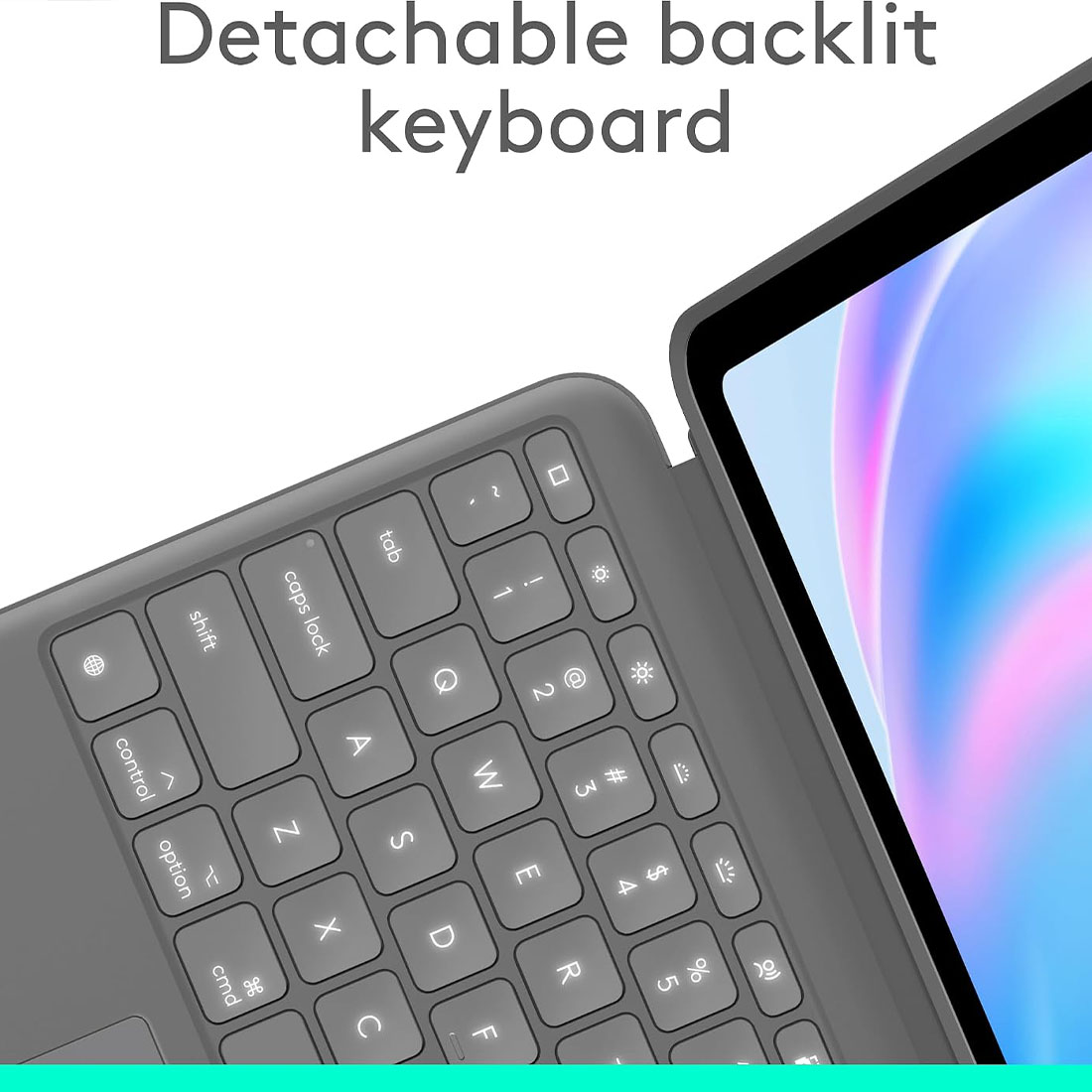 TECLADO LOGITECH COMBO TOUCH IPAD AIR 13 M2 M3 M4 - GRIS OXFORD - 3