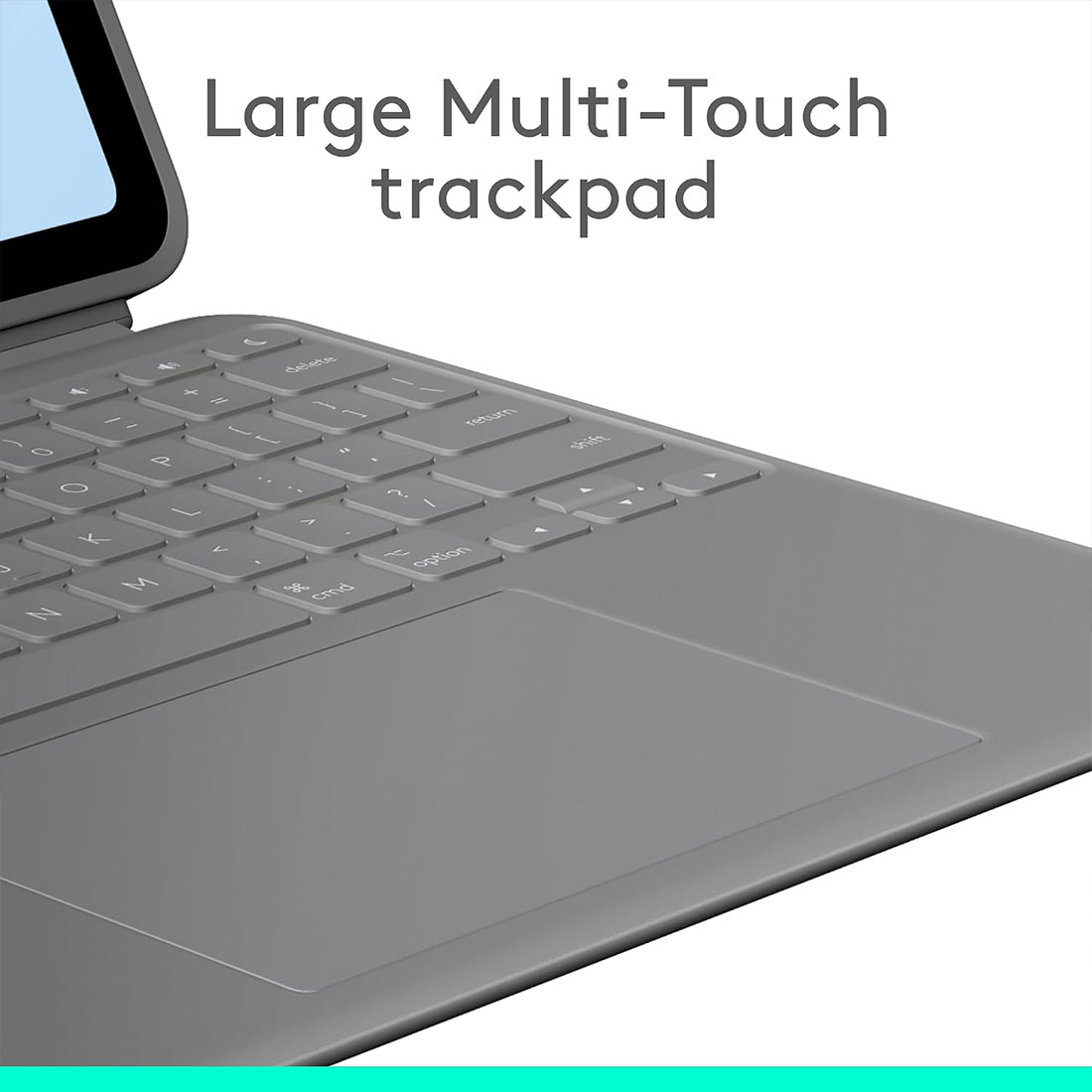 TECLADO LOGITECH COMBO TOUCH IPAD AIR 13 M2 M3 M4 - GRIS OXFORD - 4