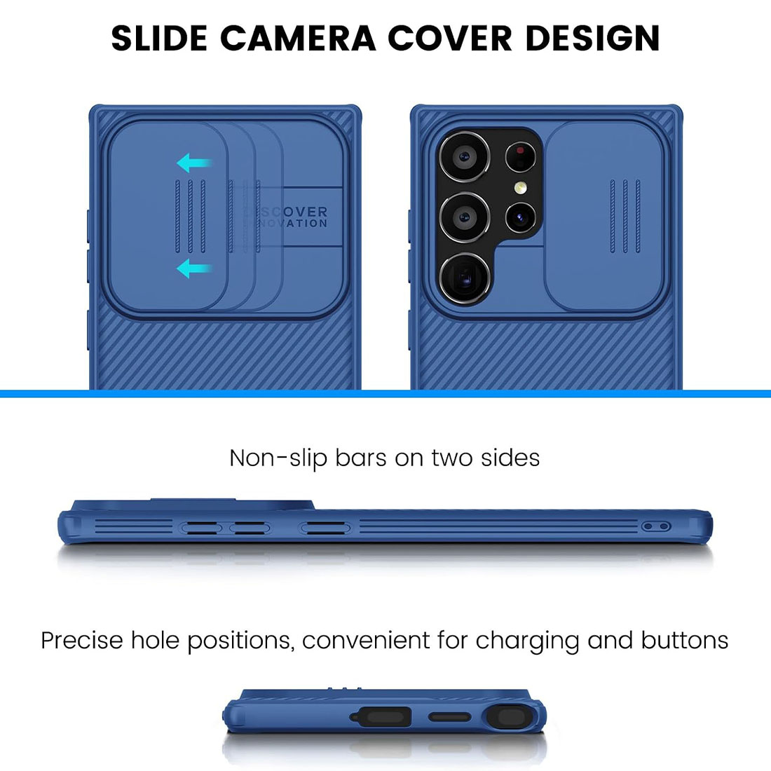 FUNDA PROTECTOR NILLKIN CAMSHIELD PRO CASE SAMSUNG GALAXY S24 ULTRA - AZUL - 2