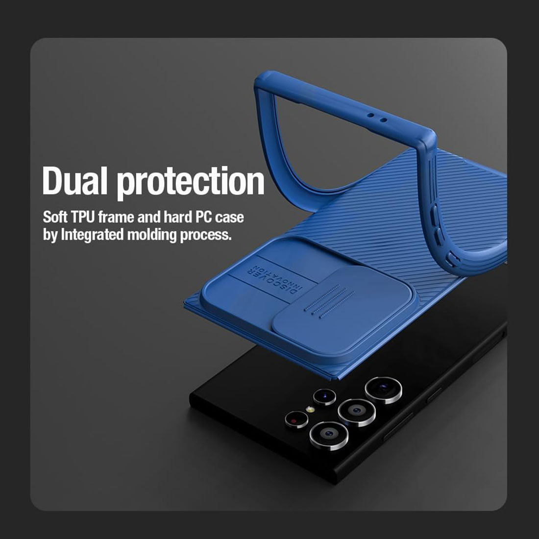 FUNDA PROTECTOR NILLKIN CAMSHIELD PRO CASE SAMSUNG GALAXY S24 ULTRA - AZUL - 3