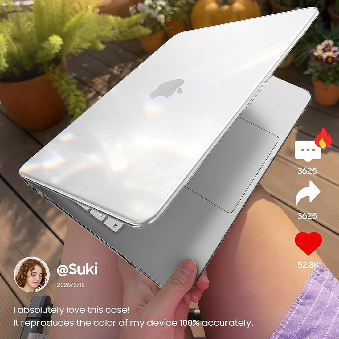 FUNDA CASE PROTECTOR ACRILICO MACBOOCK NEO 13 CHIP A18 PRO MODELO A3404 (2026) - TRANSPARENTE - 2