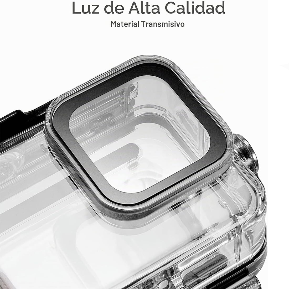 CARCASA CASE PROTECTOR PARA CÁMARAS GOPRO 9, 10, 11, 12, 13 - TRANSPARENTE - 3