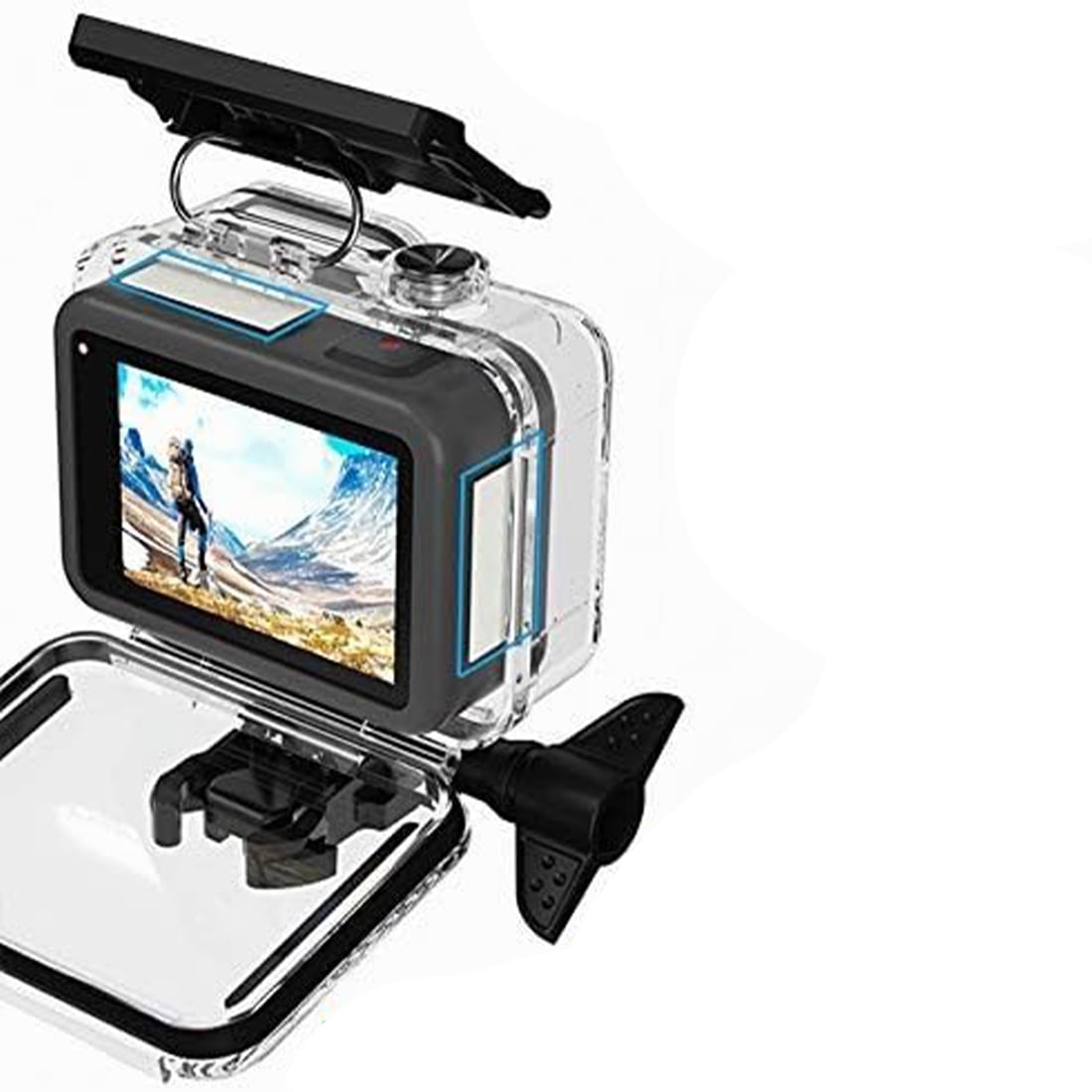 CARCASA CASE PROTECTOR PARA CÁMARAS GOPRO 9, 10, 11, 12, 13 - TRANSPARENTE - 4