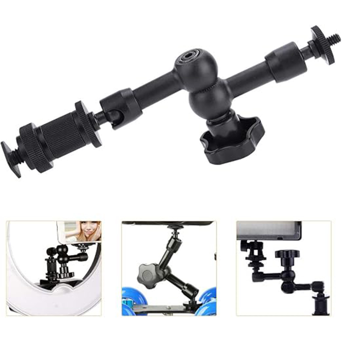 BRAZO MÁGICO DE 7 PULGADAS, BRAZO MÁGICO DE FRICCIÓN AJUSTABLE ARTICULADO PARA MONTAJE. - 4