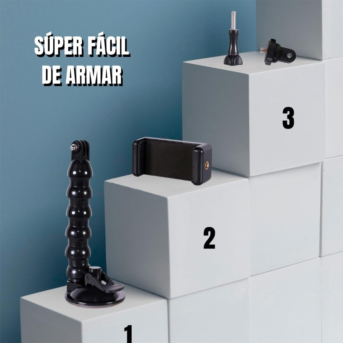SOPORTE FLEXIBLE 360 O CUELLO DE GANSO CON VENTOSA - 7