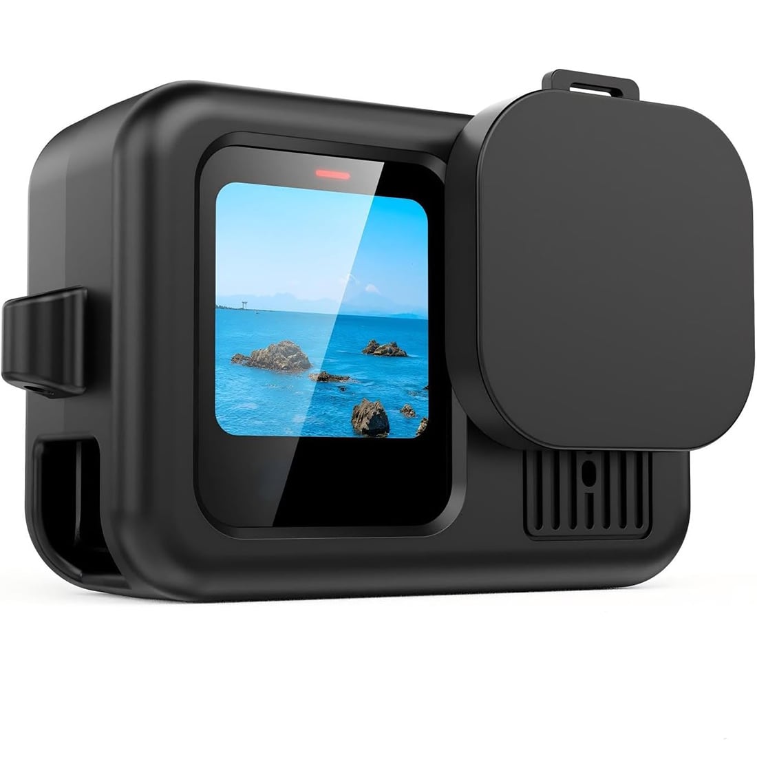 FUNDA DE SILICONA PARA GOPRO 9 10 11 12 13 CON TAPA DE LENTE Y CORDON - 3