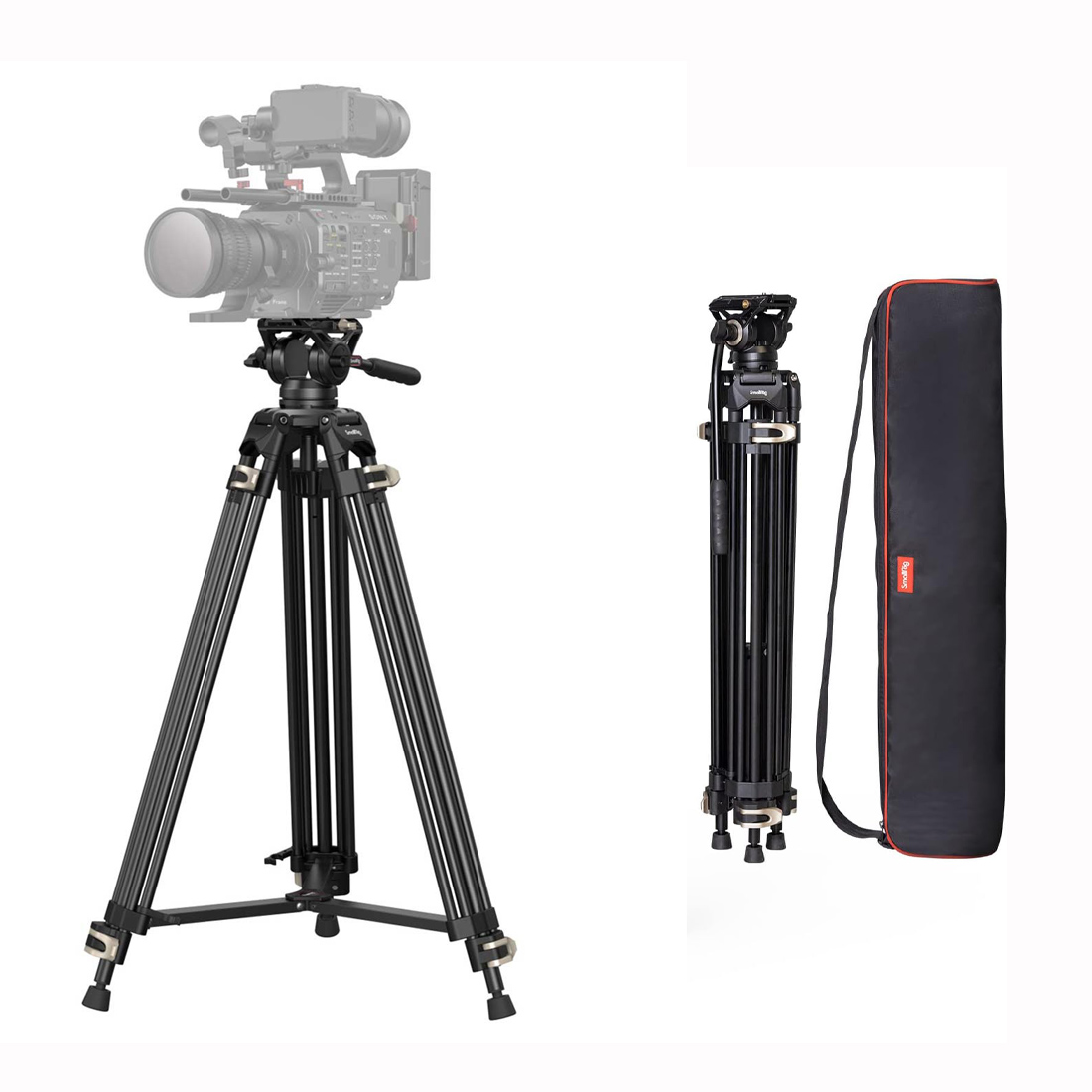 TRÍPODE DE VIDEO SMALLRIG AD-01 CON CABEZAL FLUIDO HASTA 8K - 1