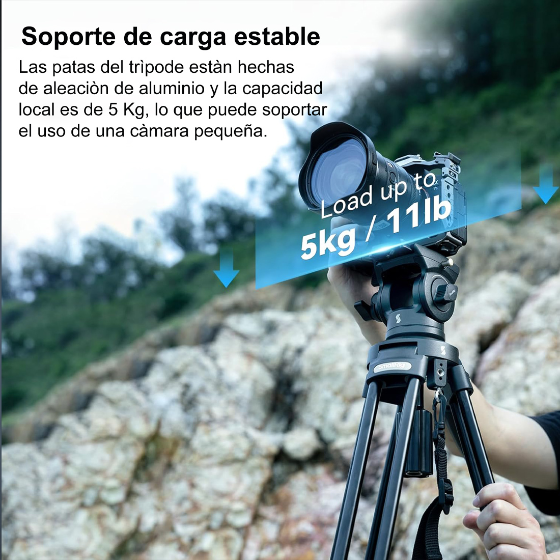 TRÍPODE DE VIDEO SMALLRIG AD.50 LITE CON CABEZAL FLUIDO - 3