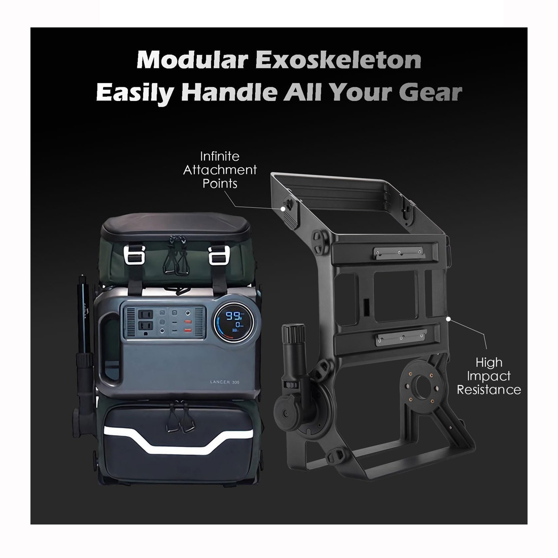 MOCHILA MODULAR ZHIYUN COALAX LANCER 300 CON POWER BANK 300WH - 2