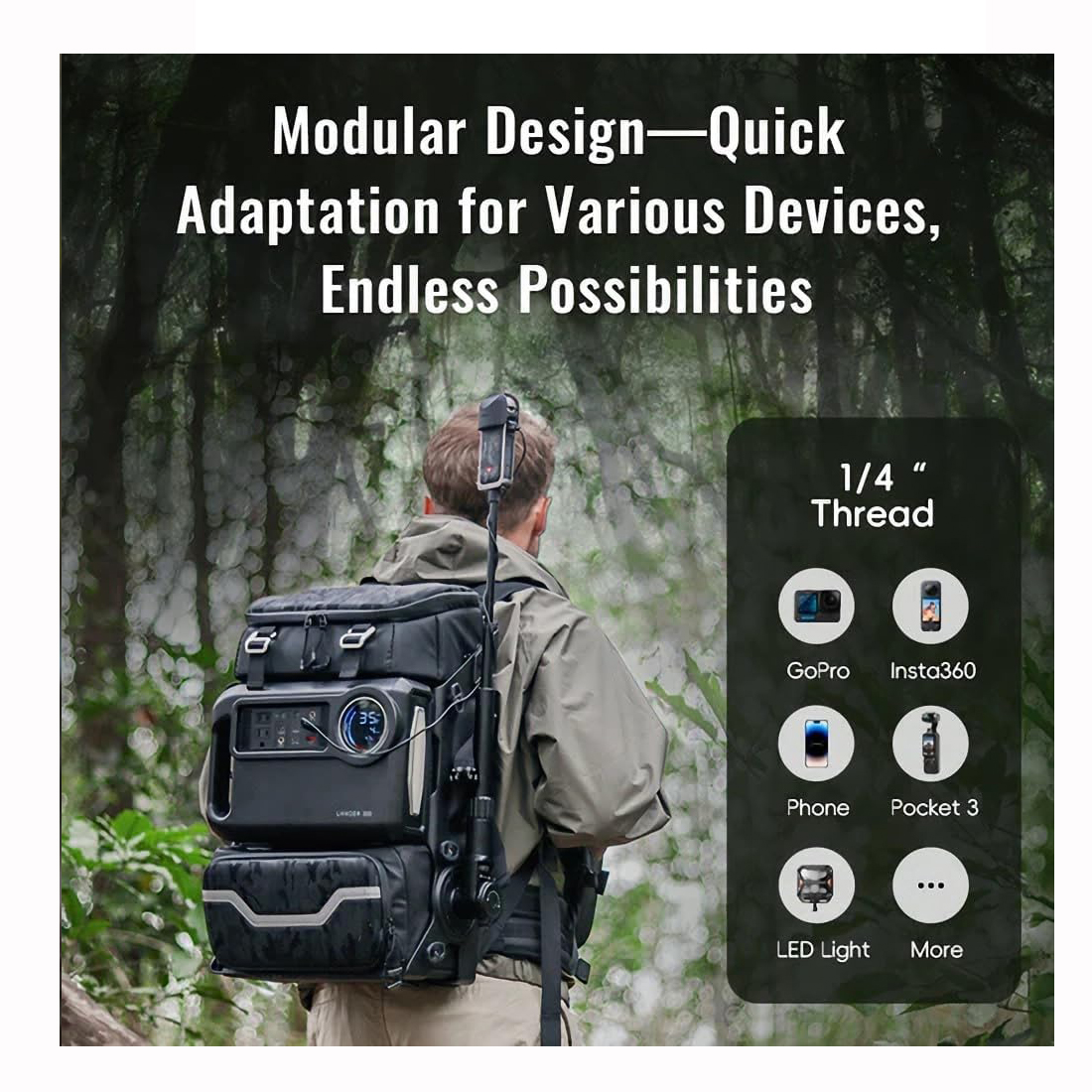MOCHILA MODULAR ZHIYUN COALAX LANCER 300 CON POWER BANK 300WH - 7
