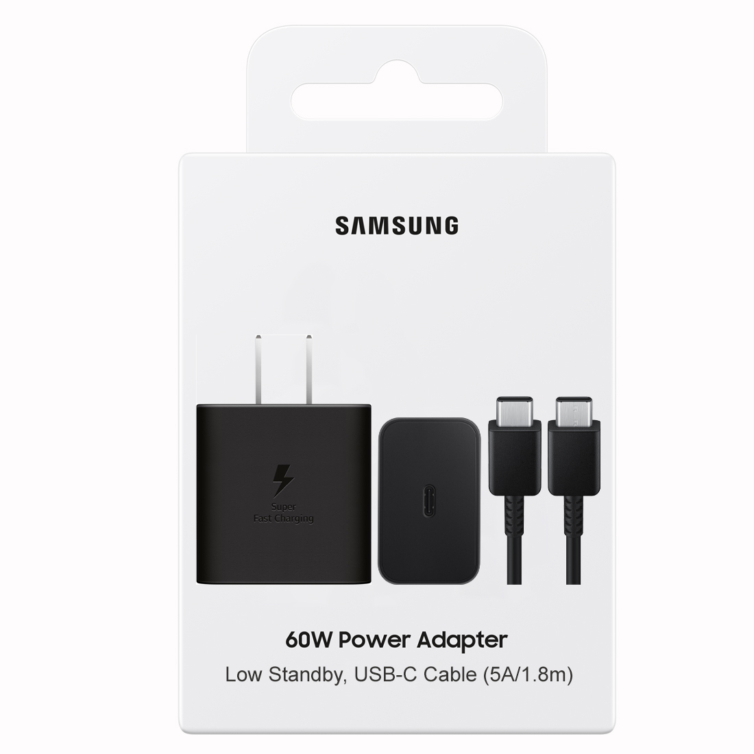 CARGADOR SAMSUNG 60W CON CABLE USB-C 5A DE 1.8M - 1