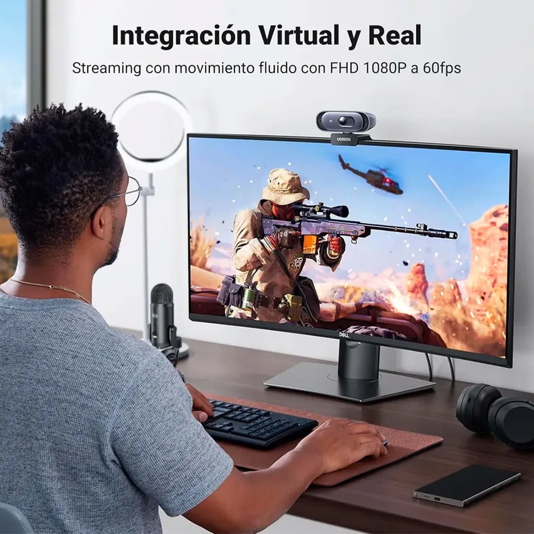 CÁMARA WEB UGREEN CM778 2K HD CON MICRÓFONO PC LAPTOP - 8