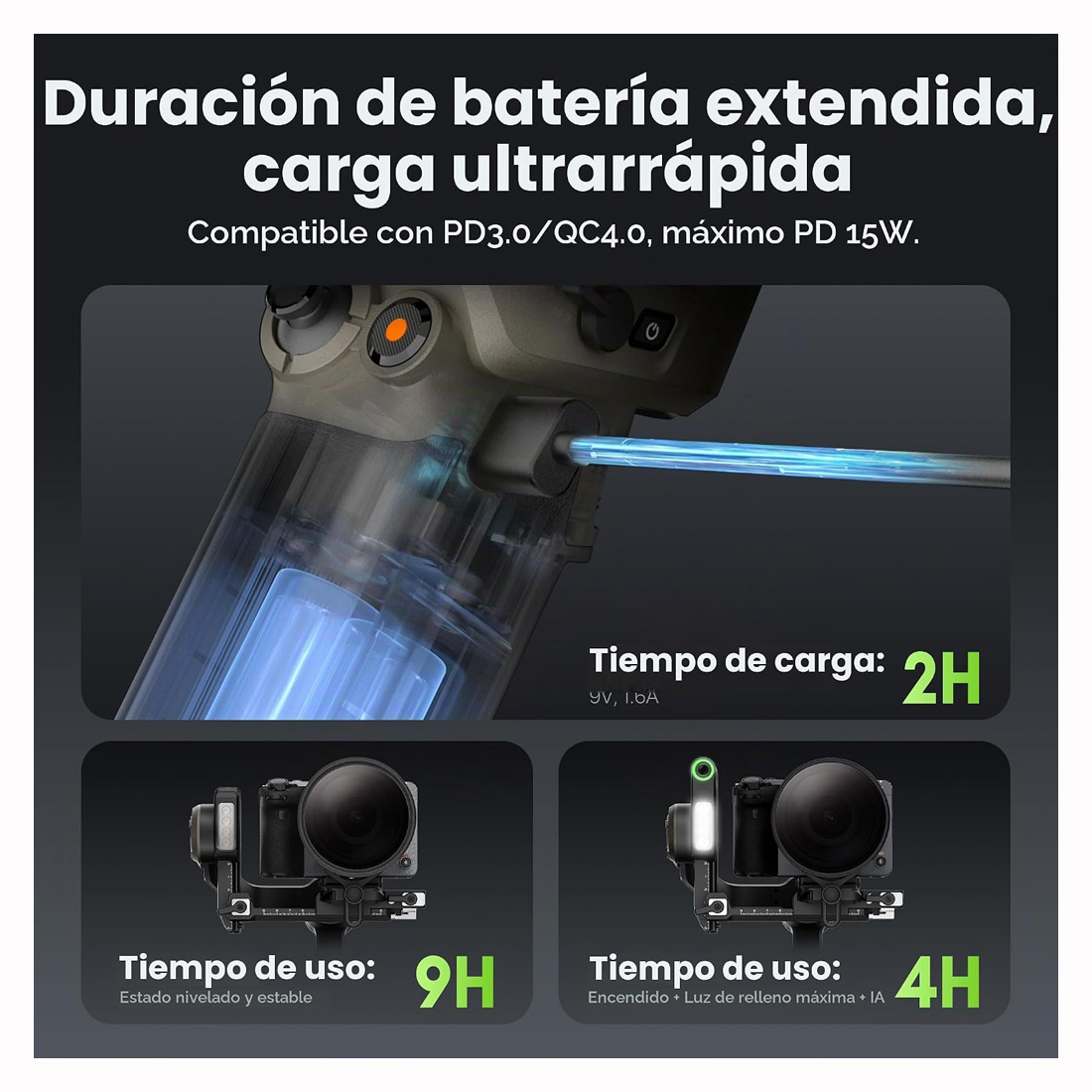 ESTABILIZADOR ZHIYUN WEEBILL 5 COMBO CON IA TRACKING  3KG - 3