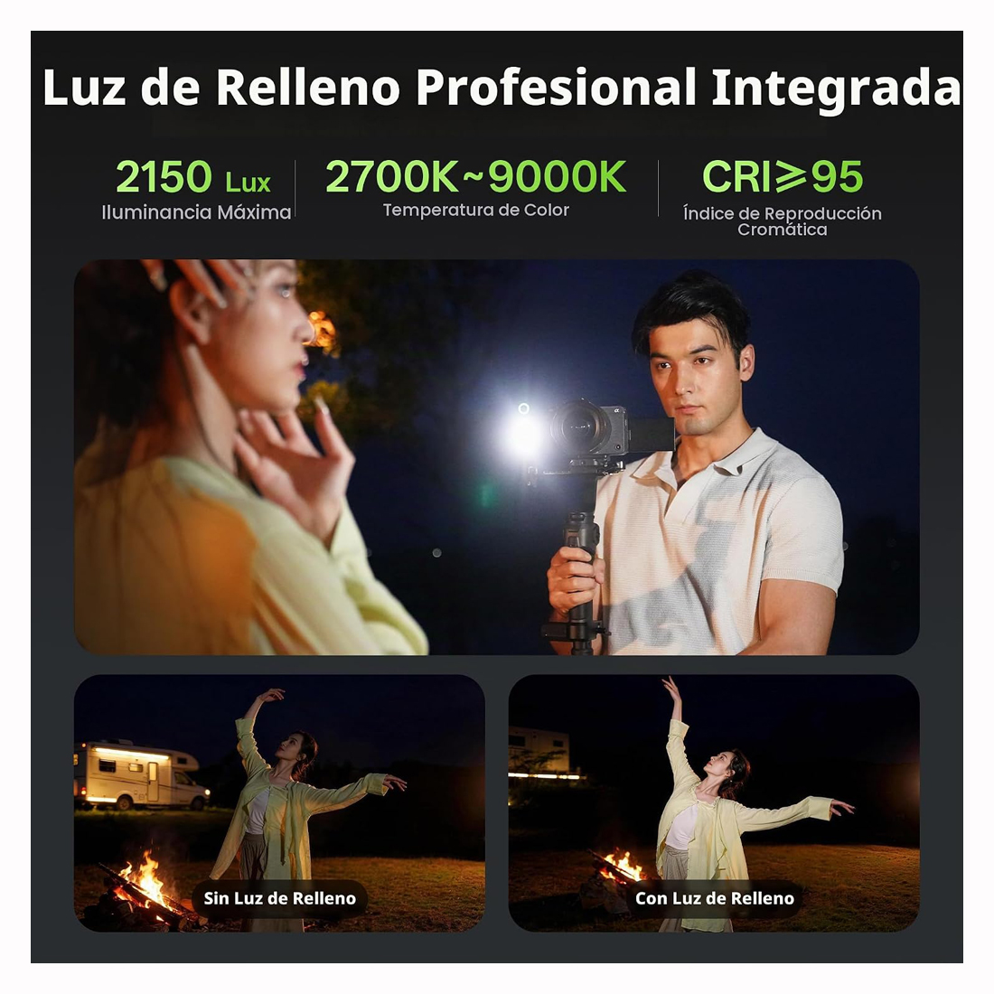 ESTABILIZADOR ZHIYUN WEEBILL 5 COMBO CON IA TRACKING  3KG - 6