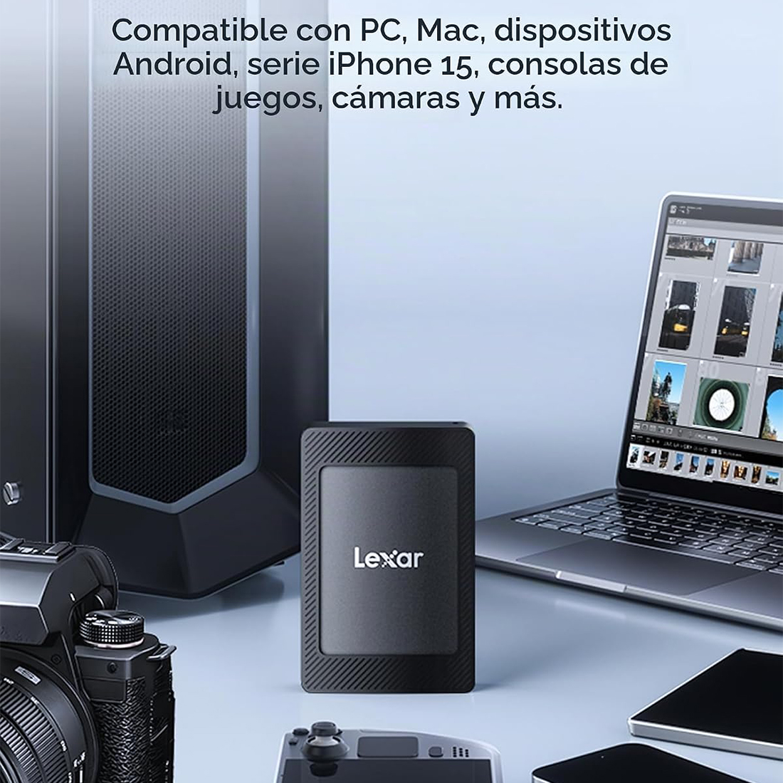 LEXAR SL500 2TB SSD EXTERNO MAGNETIC SET USB 3.2 GEN 2X2 TIPO C - NEGRO - 6