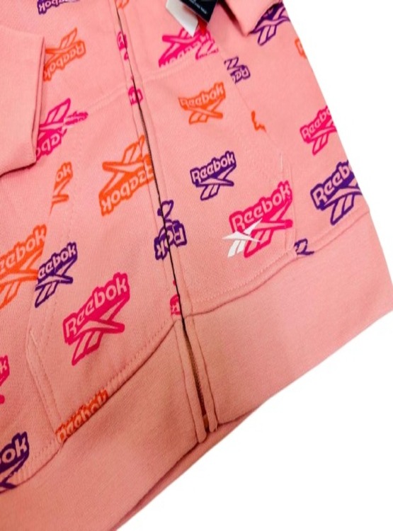 CASACA CON CAPUCHA DE ALGODÓN PARA NIÑA MARCA REEBOK COLOR ROSADO - 4
