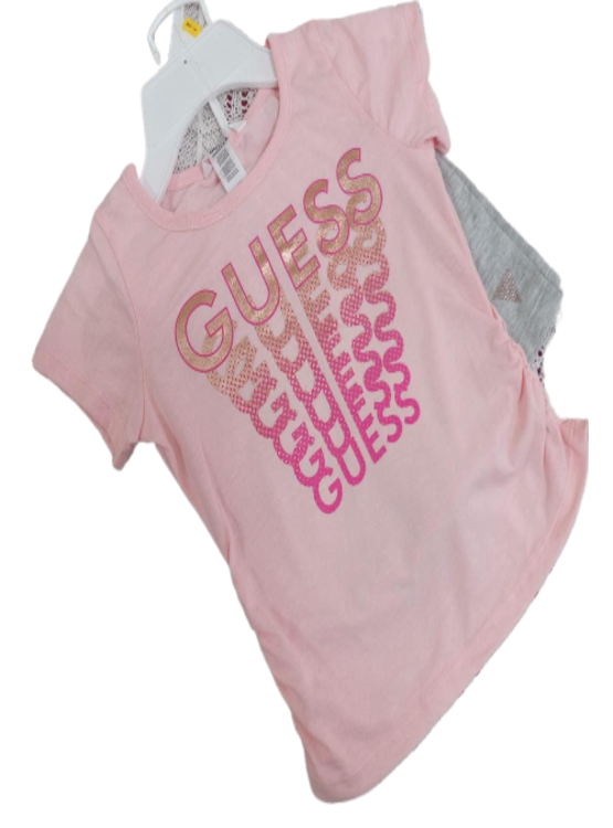 CONJUNTO DOS PIEZAS DE 116 CM DE LARGO DE ALGODÓN PARA NIÑA MARCA GUESS MULTICOLOR - 1