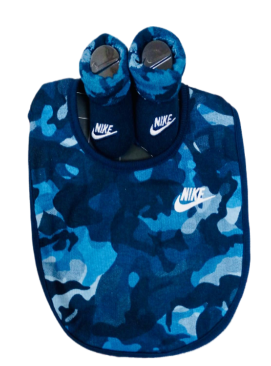 BABERO Y MEDIAS MARCA NIKE PARA NIÑO COLOR AZUL - 1