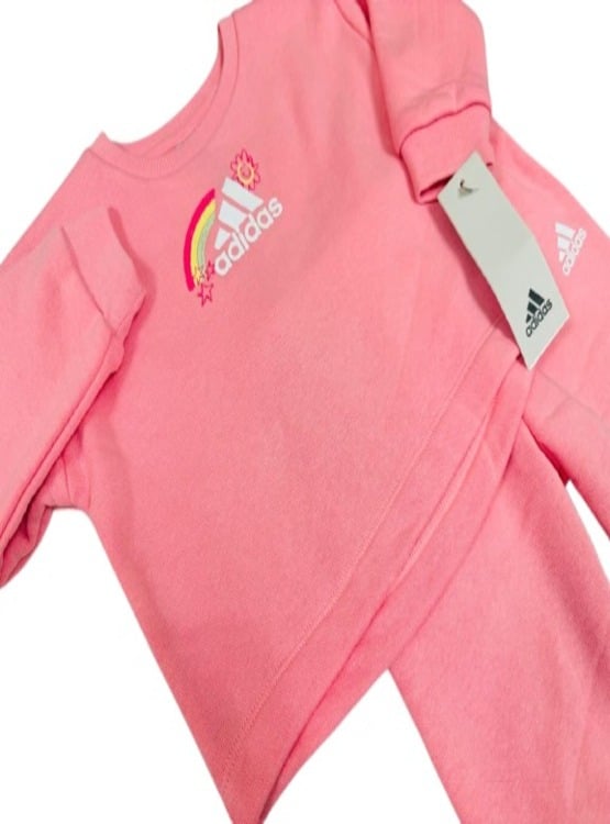 CONJUNTO 2 PIEZAS DE ALGODÓN PARA NIÑA MARCA ADIDAS COLOR ROSADO - 2