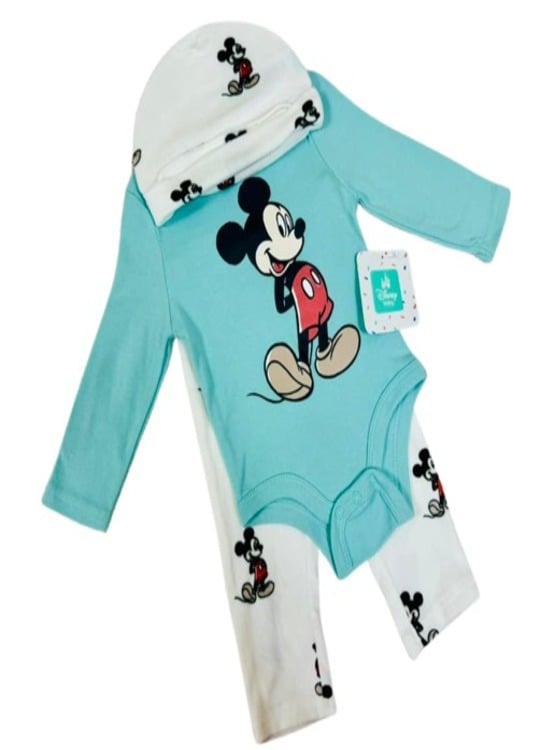 CONJUNTO 3 PIEZAS DE ALGODÓN PARA NIÑO MARCA DISNEY BABY MULTICOLOR - 1