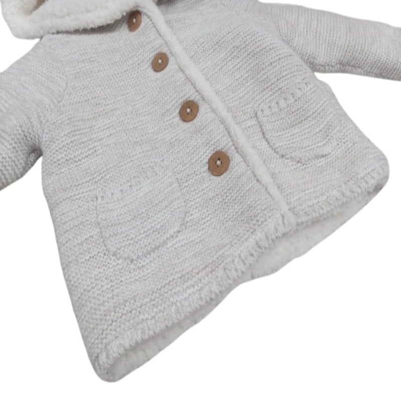 CASACA MANGA LARGA, DE ALGODÓN, PARA NIÑA MARCA CARTER'S COLOR CREMA - 2