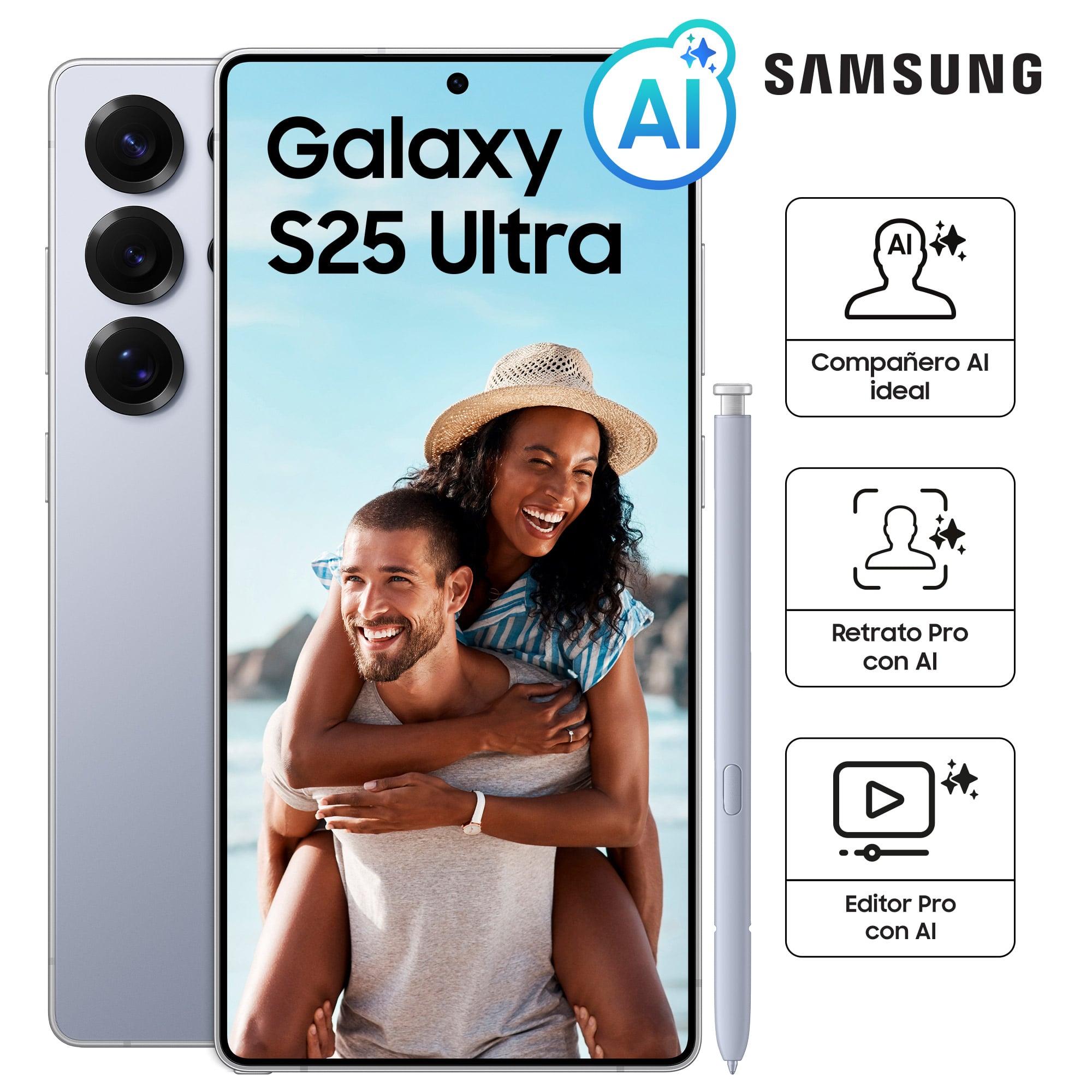 Celular Samsung Galaxy S25 Ultra 256GB Titanium Silverblue SM-S938BZBLLTP - 2