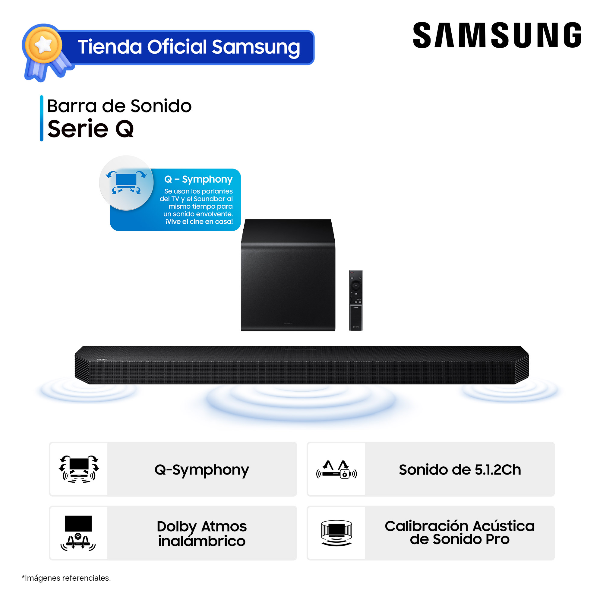 Soundbar Samsung Serie Q800F 2025 Black HW-Q800F/PE - 1