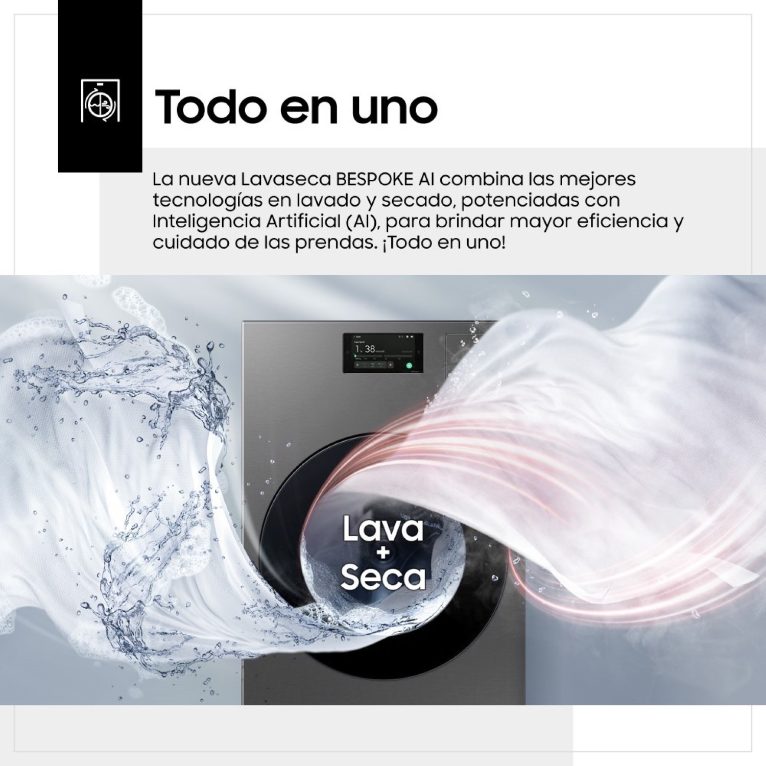 Lavaseca Samsung Bespoke Ai 26Kg / 15Kg Gray WD26DB8995BZPE - 6