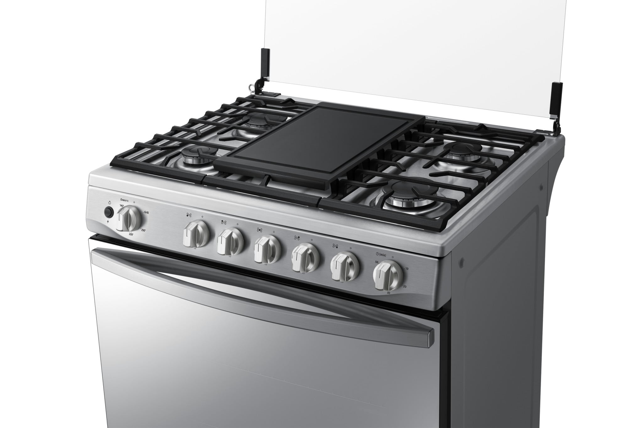 COCINA SAMSUNG 5 HORNILLAS GAS MIRROR LOOK SILVER NX52T7322PS/PE - 4