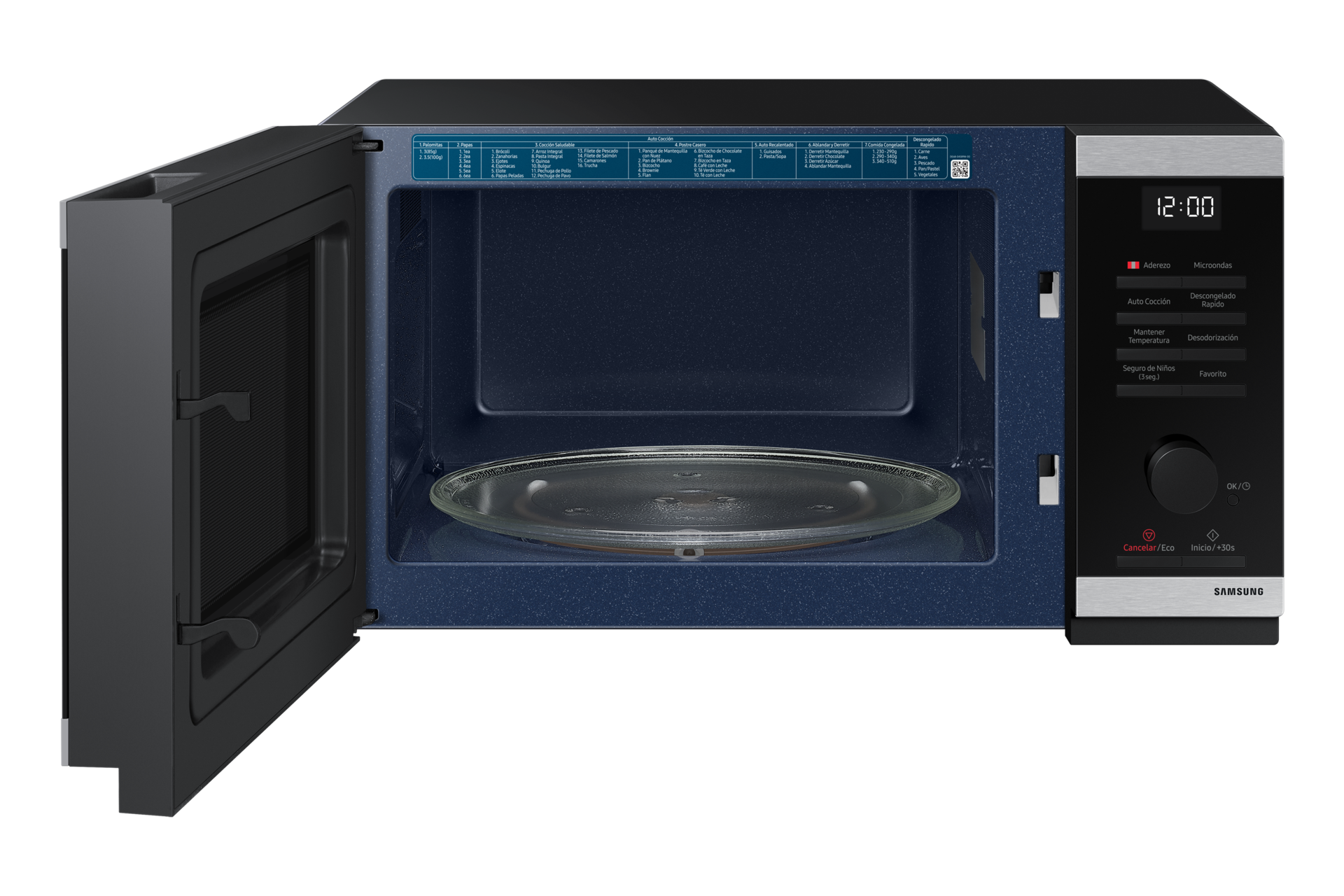 MICROONDAS SAMSUNG 23L SIN DORADOR, 23LTS, INOX MS23DG4504ATPE - 2