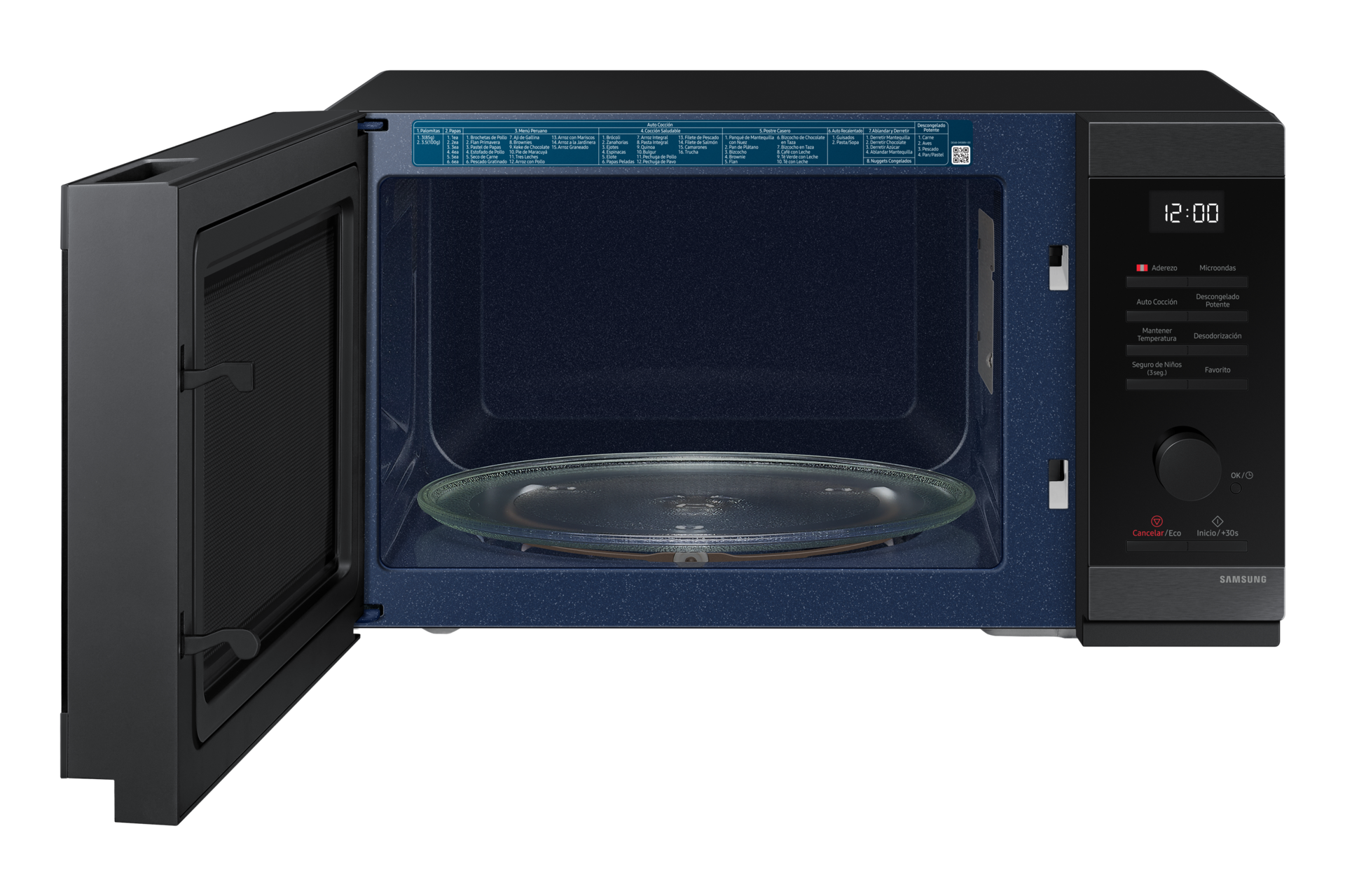 MICROONDAS SAMSUNG 32L SIN DORADOR INOX BLACK MS32DG4504AGPE - 2