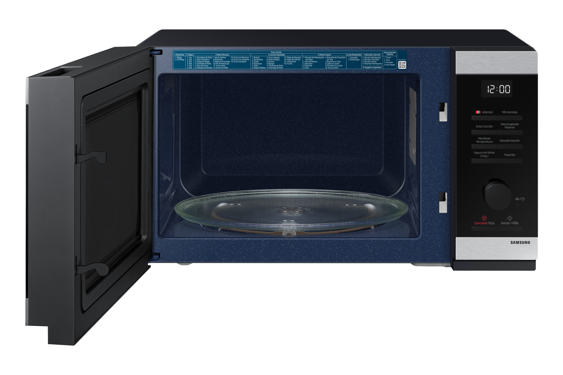 MICROONDAS SAMSUNG 32L SIN DORADOR INOX MS32DG4504ATPE - 2