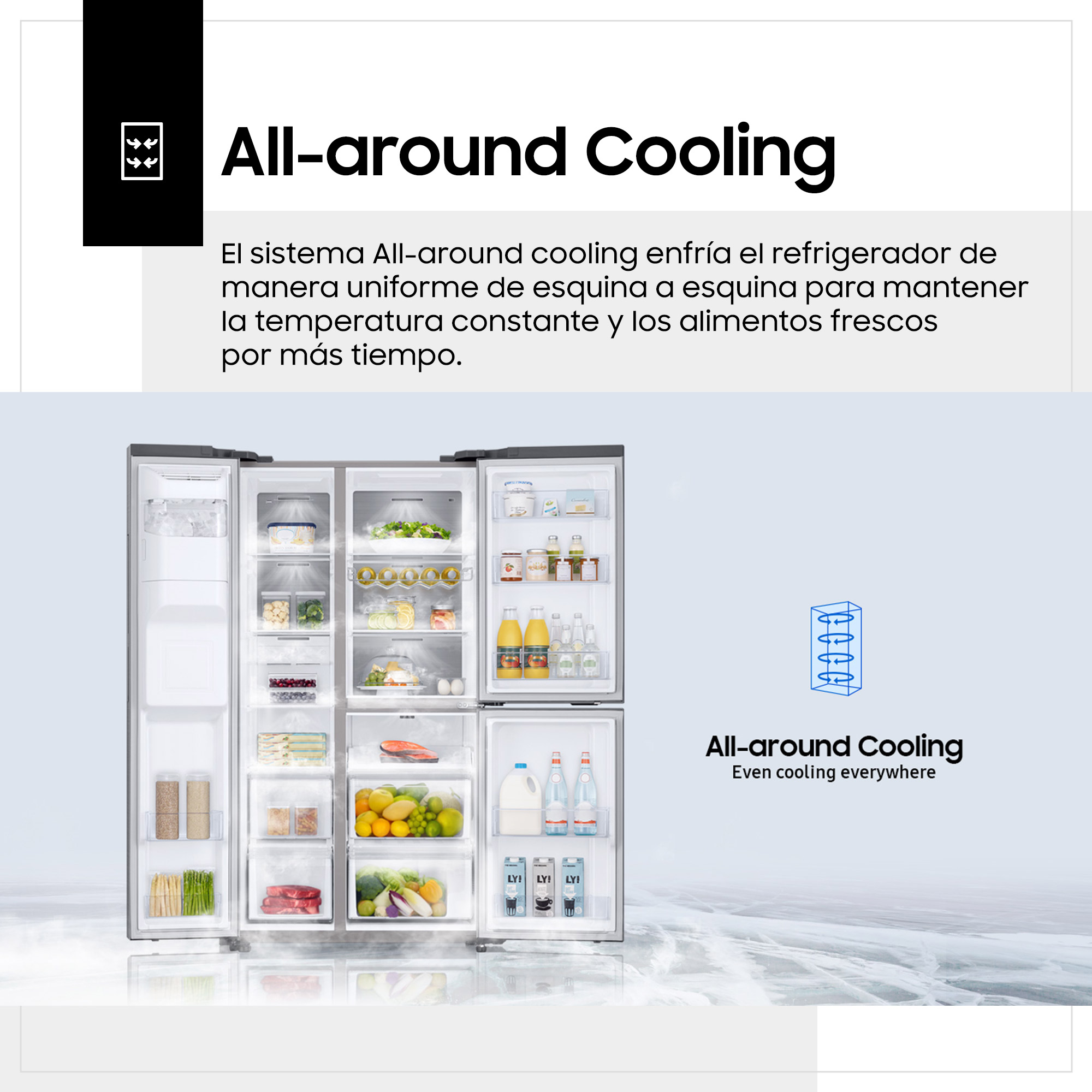 REFRIGERADORA SAMSUNG SIDE BY SIDE 602 L SILVER RS60T5200S9/PE - 8