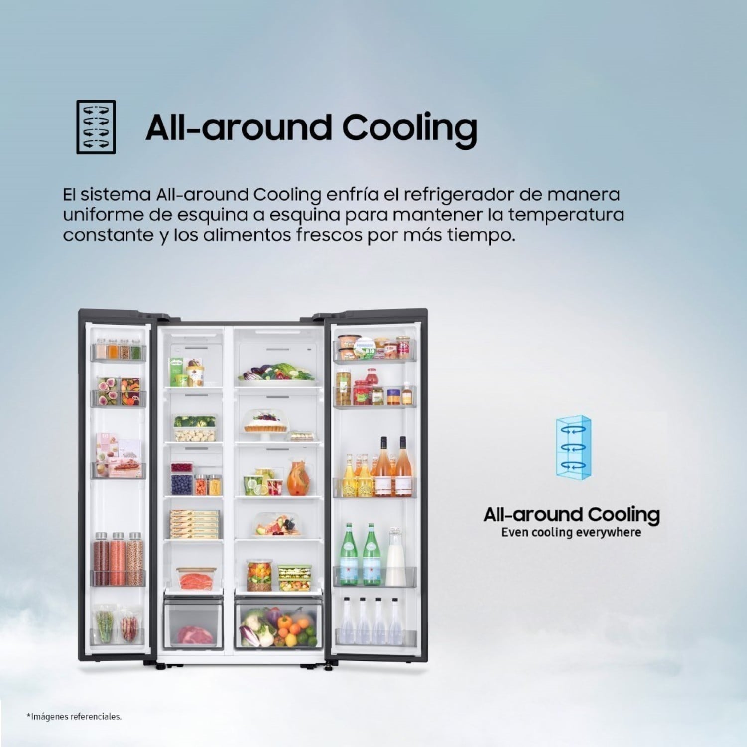 REFRIGERADORA SAMSUNG SIDE BY SIDE 564L SILVER RS57DG4000M9PE - 9