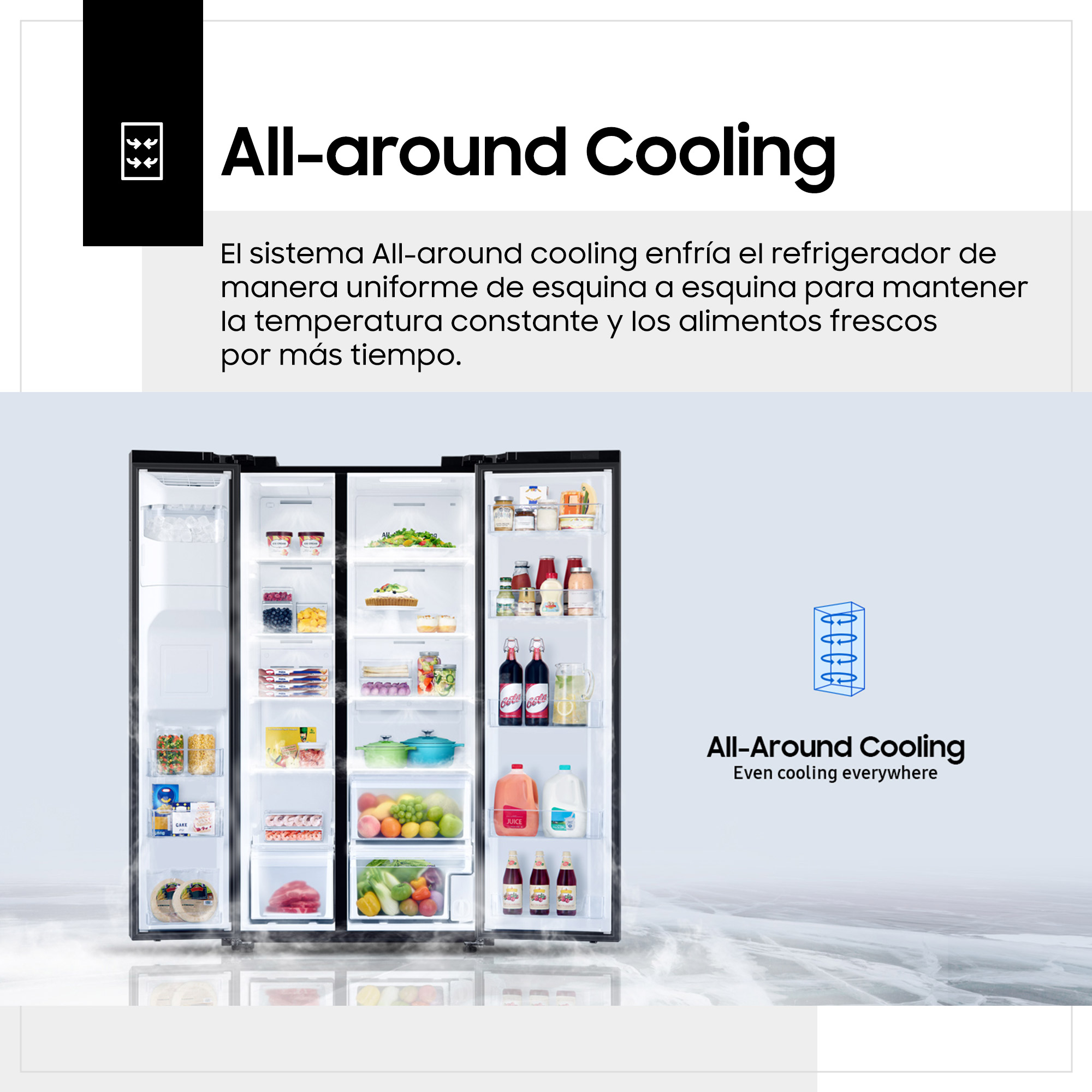 REFRIGERADORA SAMSUNG BLACK SIDE BY SIDE SPACE MAX 602 L RS60T5200B1/PE - 8