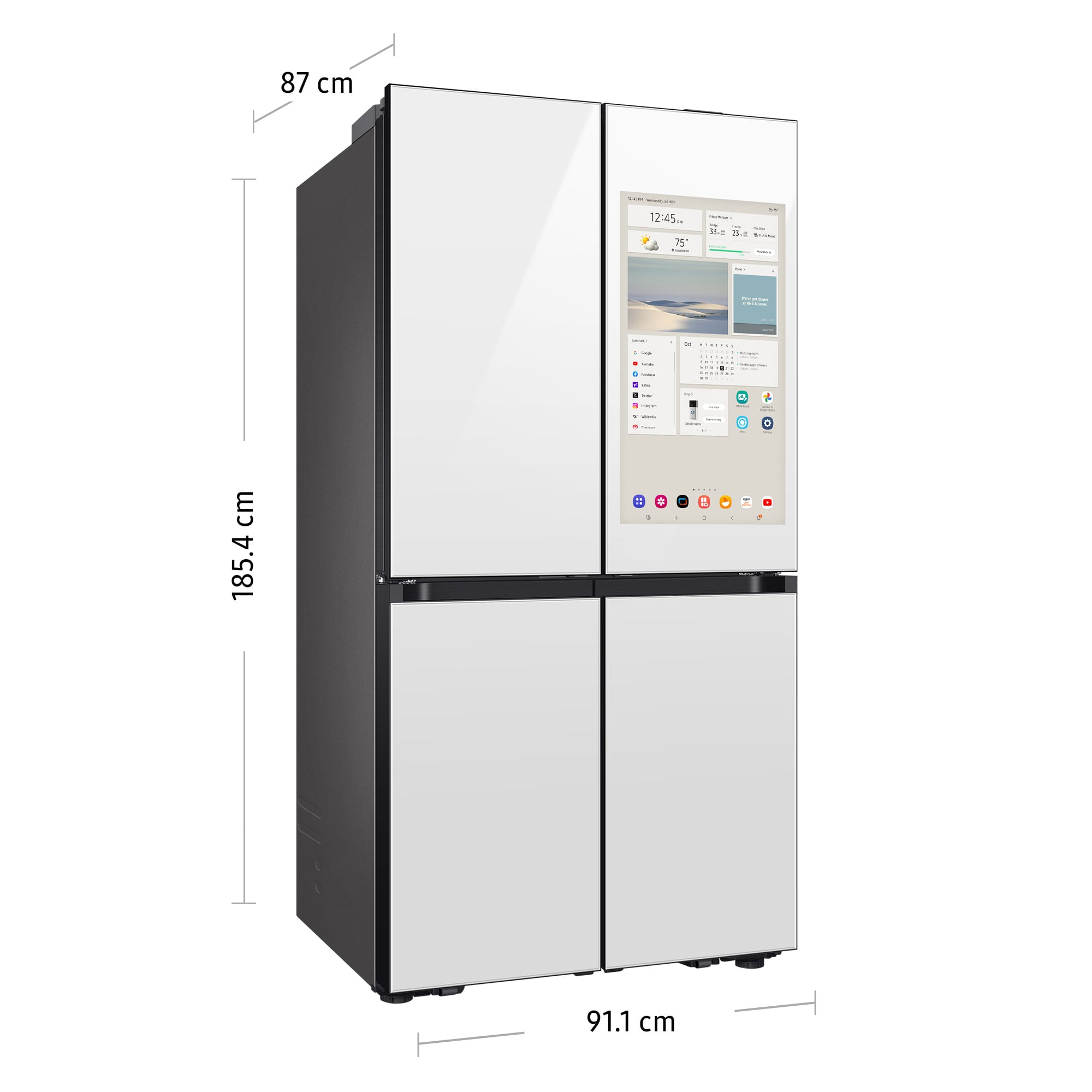 REFRIGERADORA SAMSUNG FDR FAMILY HUB AI 699L WHITE RF29DB995012PE - 3