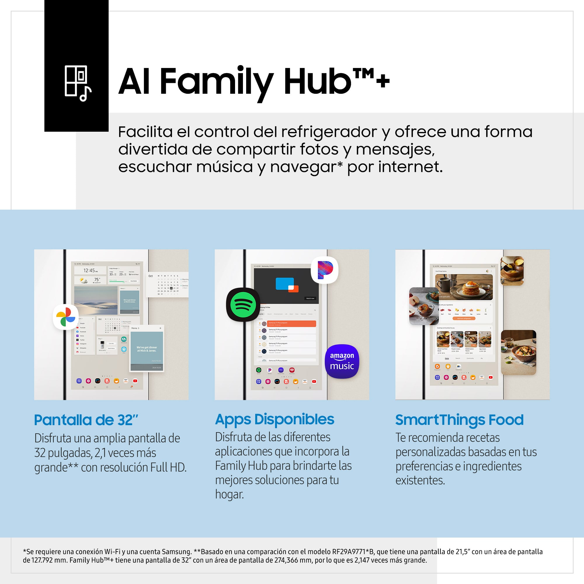 REFRIGERADORA SAMSUNG FDR FAMILY HUB AI 699L WHITE RF29DB995012PE - 7