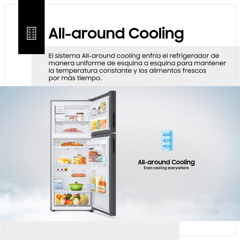 REFRIGERADORA SAMSUNG TOP FREEZER 394 L BLACK RT42DG6770B1PE - 8
