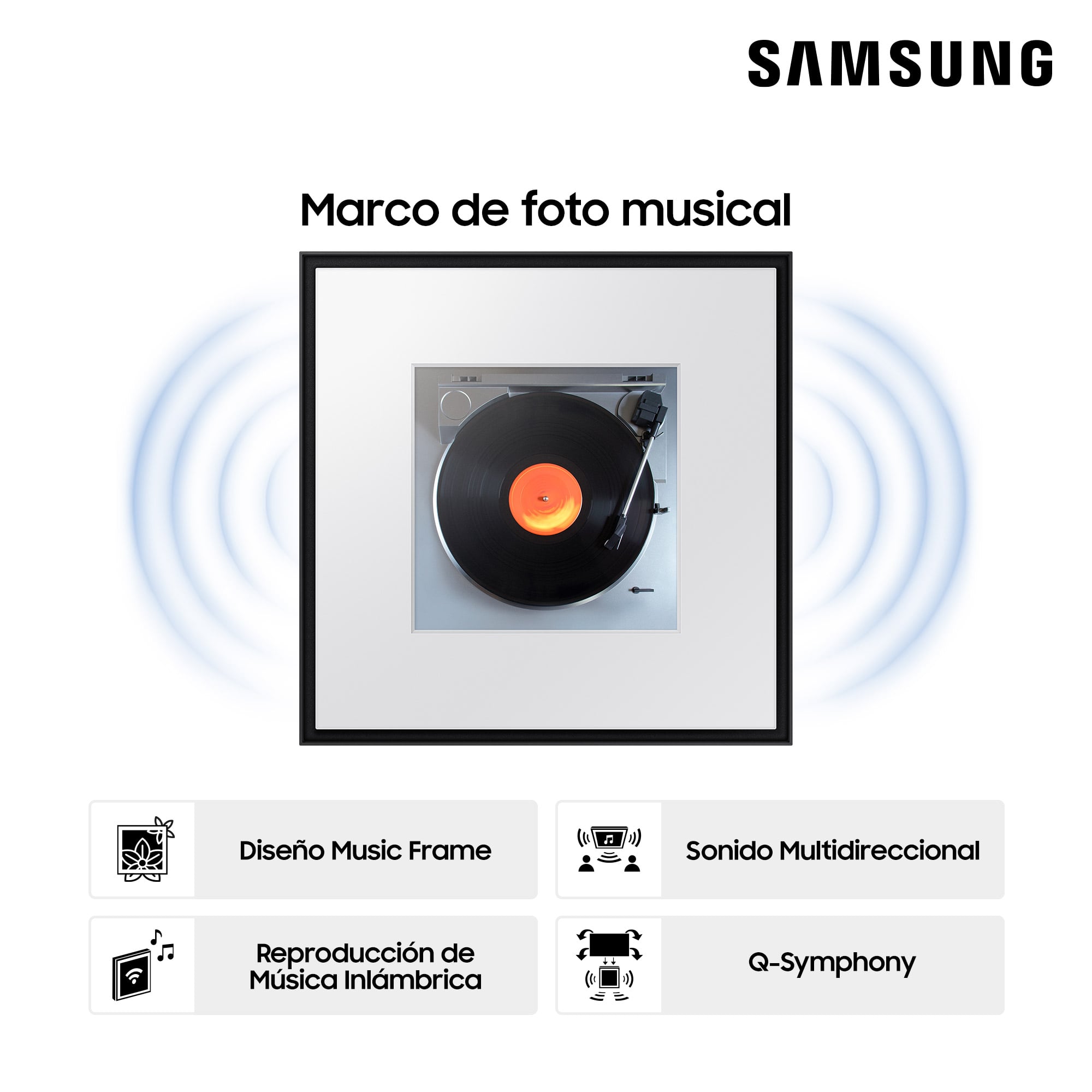 Soundbar Samsung Music Frame Dolby 120W Black HW-LS60D/PE - 3