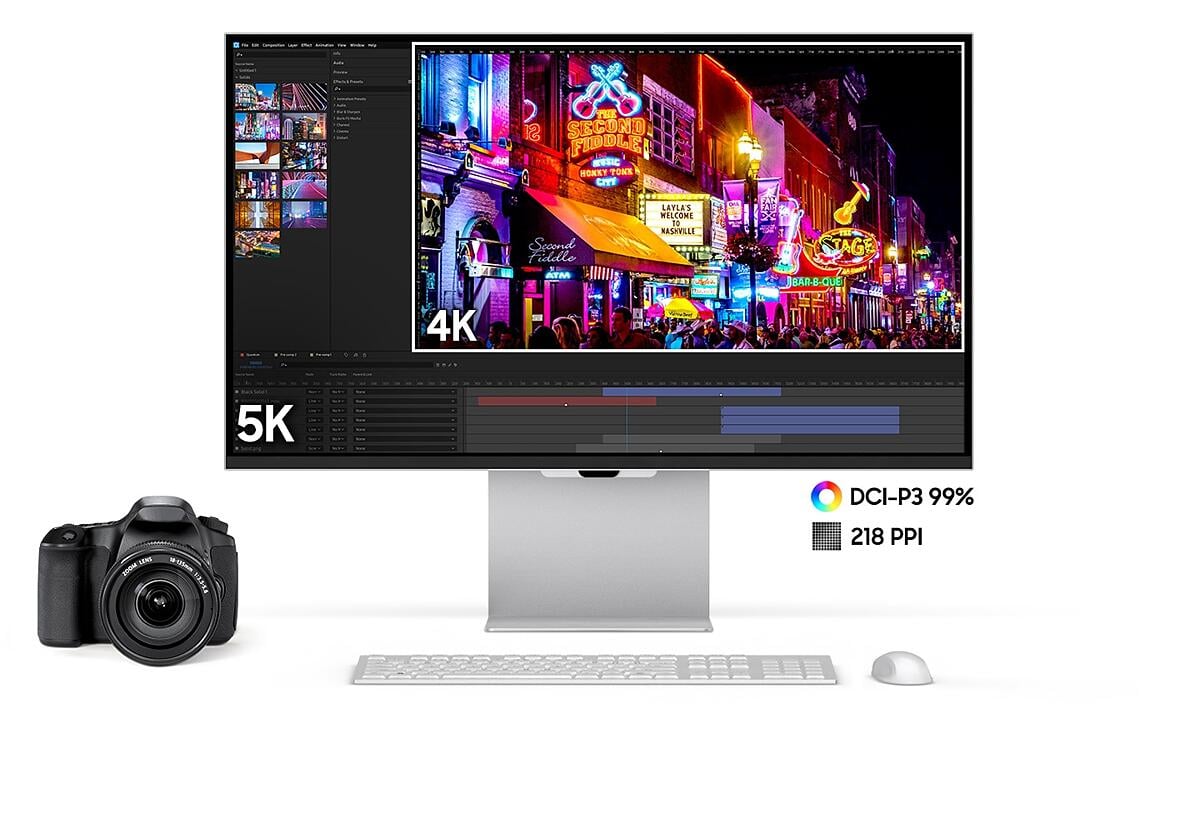 MONITOR SAMSUNG 27' VIEWFINITY S9 5K LIGHT GRAY LS27C900PANXZA - 2