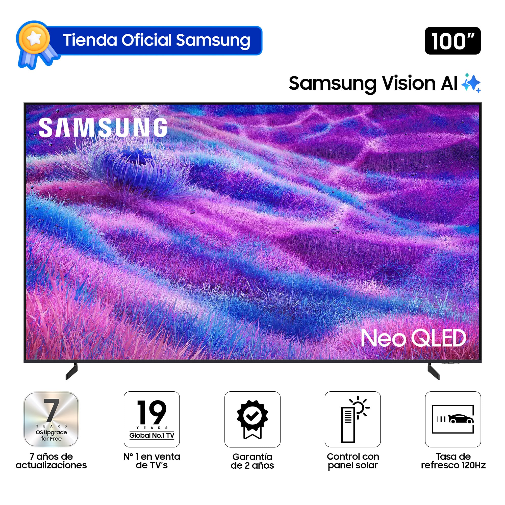 SMART TV SAMSUNG 100' NEO QLED 4K QN80F VISION AI (2025) QN100QN80FGXPE - 1