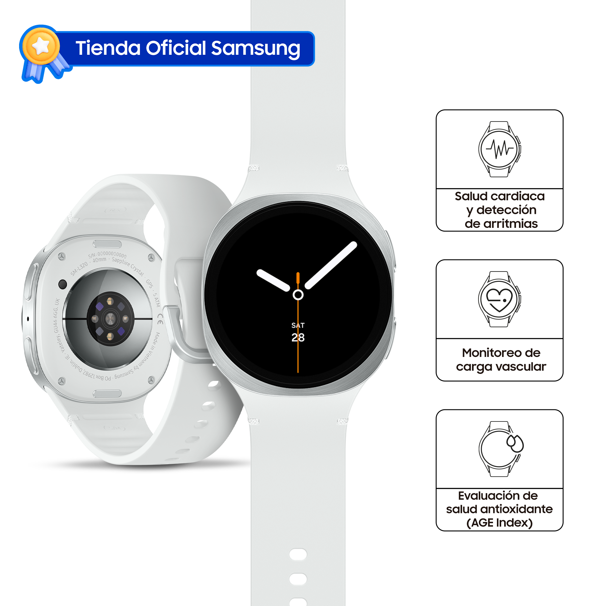 SMARTWATCH SAMSUNG GALAXY WATCH8 WHITE SM-L330NZSALTA - 1