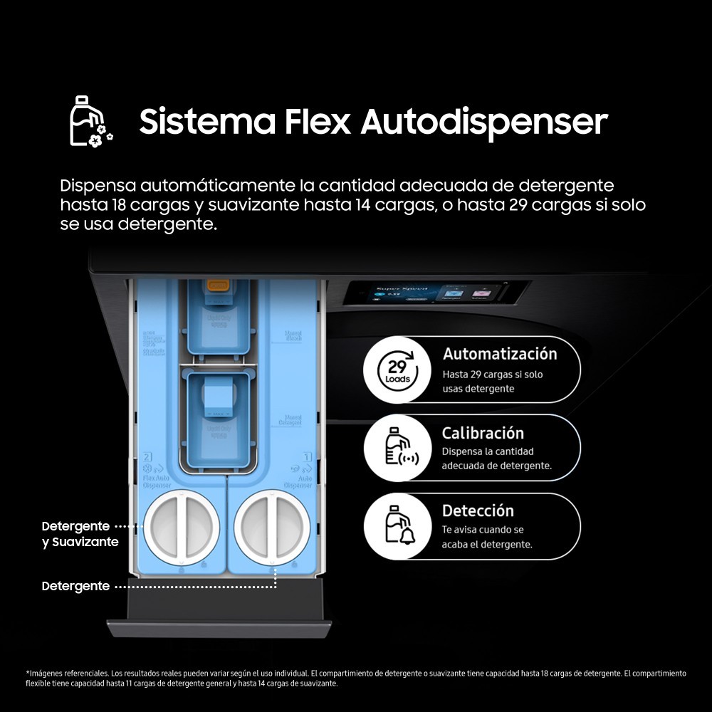 LAVASECA SAMSUNG BESPOKE AI 12KG/8KG CON AUTODISPENSER BLACK WD12FG6B94BBPE - 8