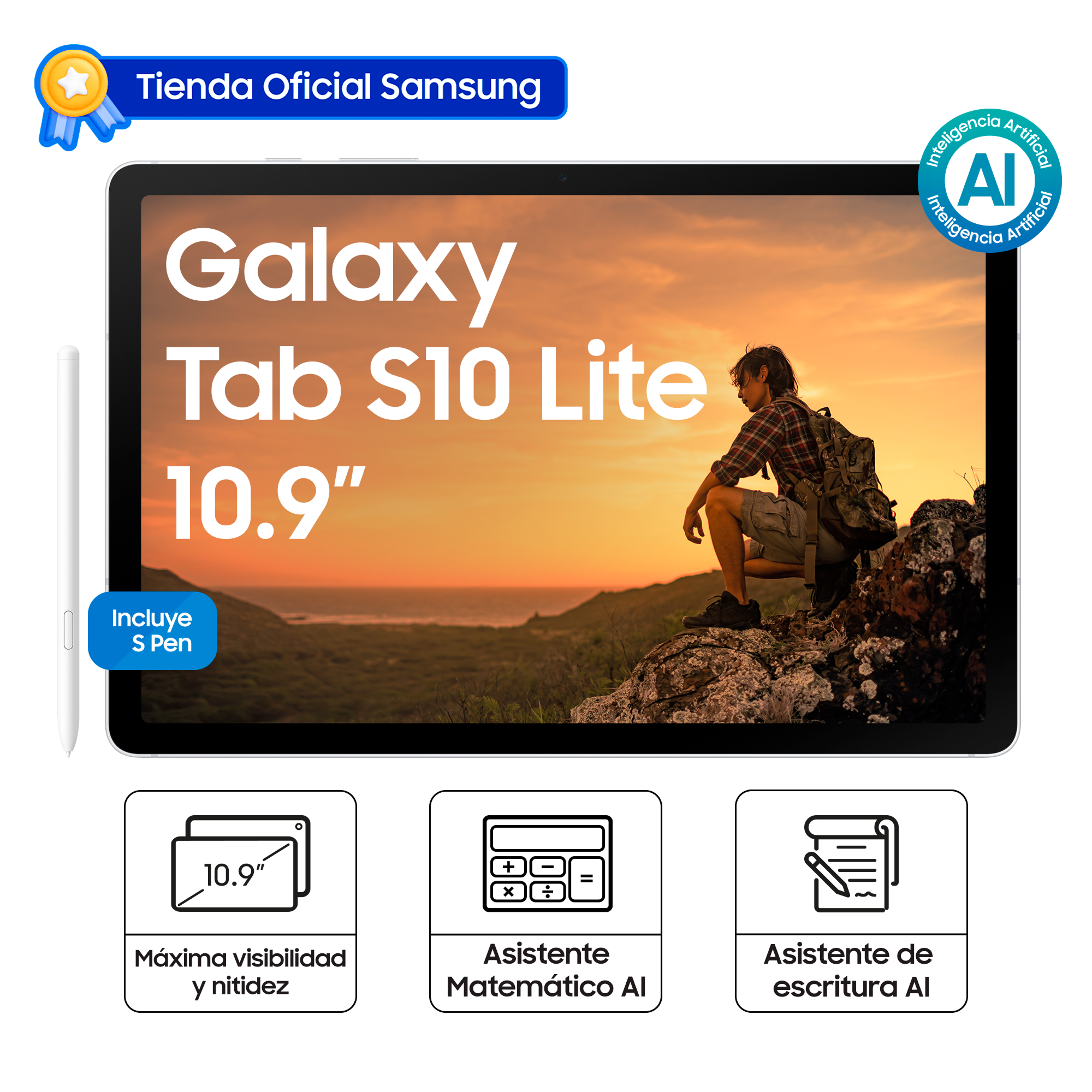 TABLET SAMSUNG GALAXY TAB S10 LITE GRAY 128GB SM-X400NZAAPEO - 1