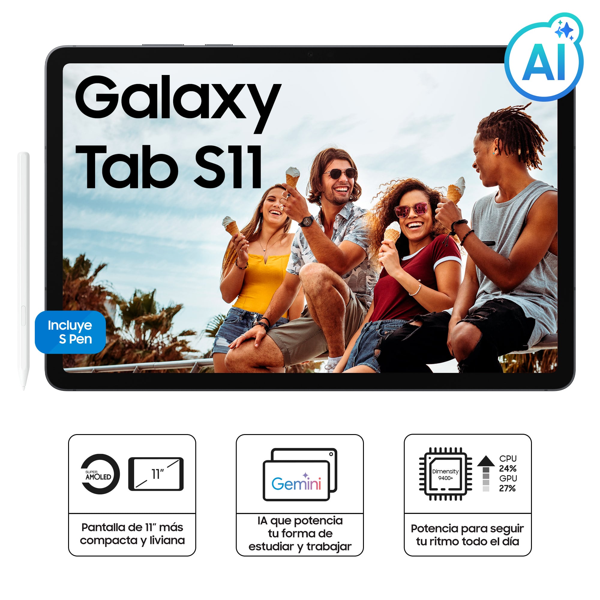 TABLET SAMSUNG GALAXY TAB S11 GRAY 512GB SM-X730NZAKPEO - 7