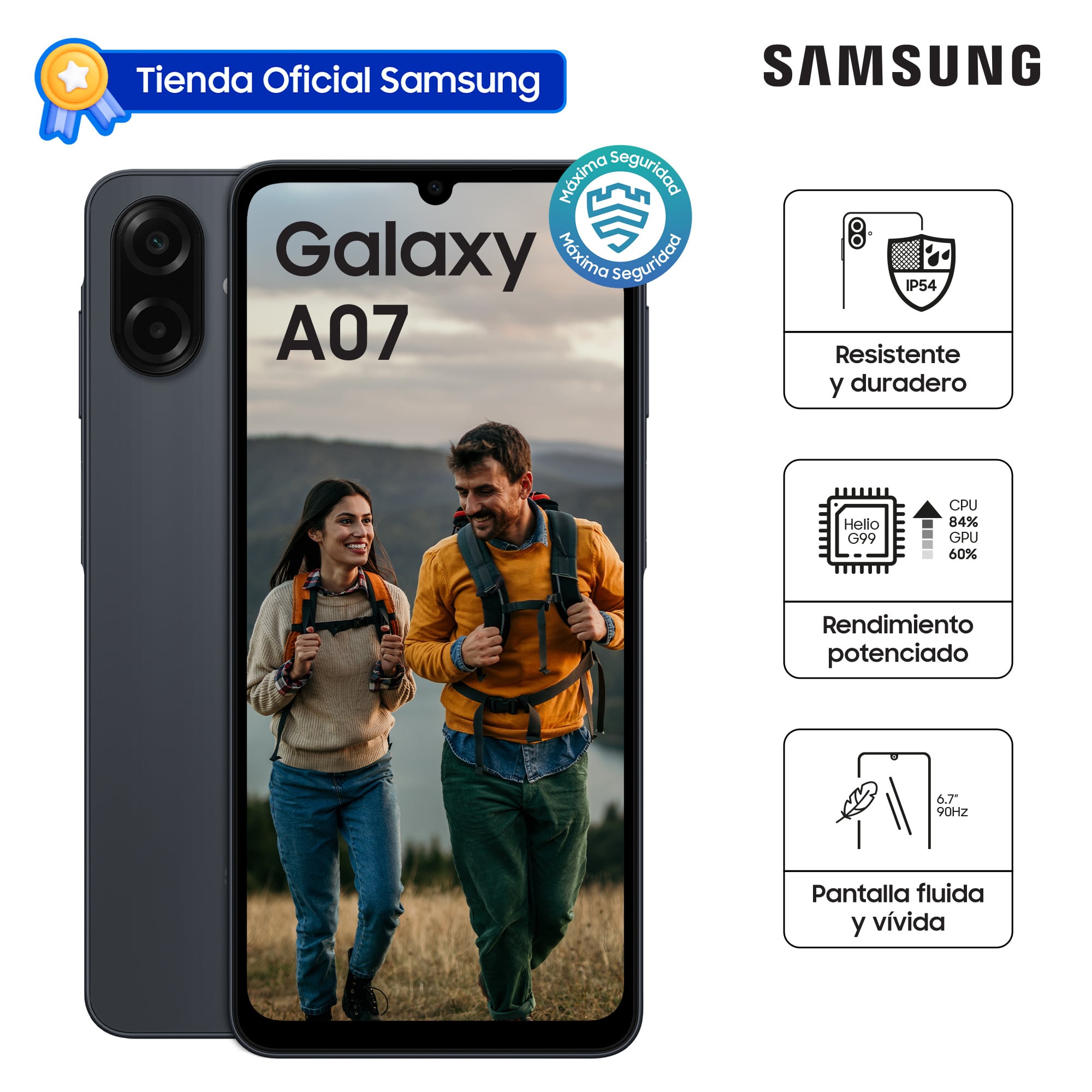 CELULAR SAMSUNG GALAXY A07 BLACK 64GB SM-A075MZKALTP - 1