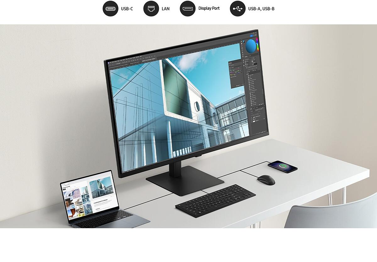 MONITOR SAMSUNG 37' VIEWFINITY S8 UHD NEGRO LS37D800UANXZA - 5